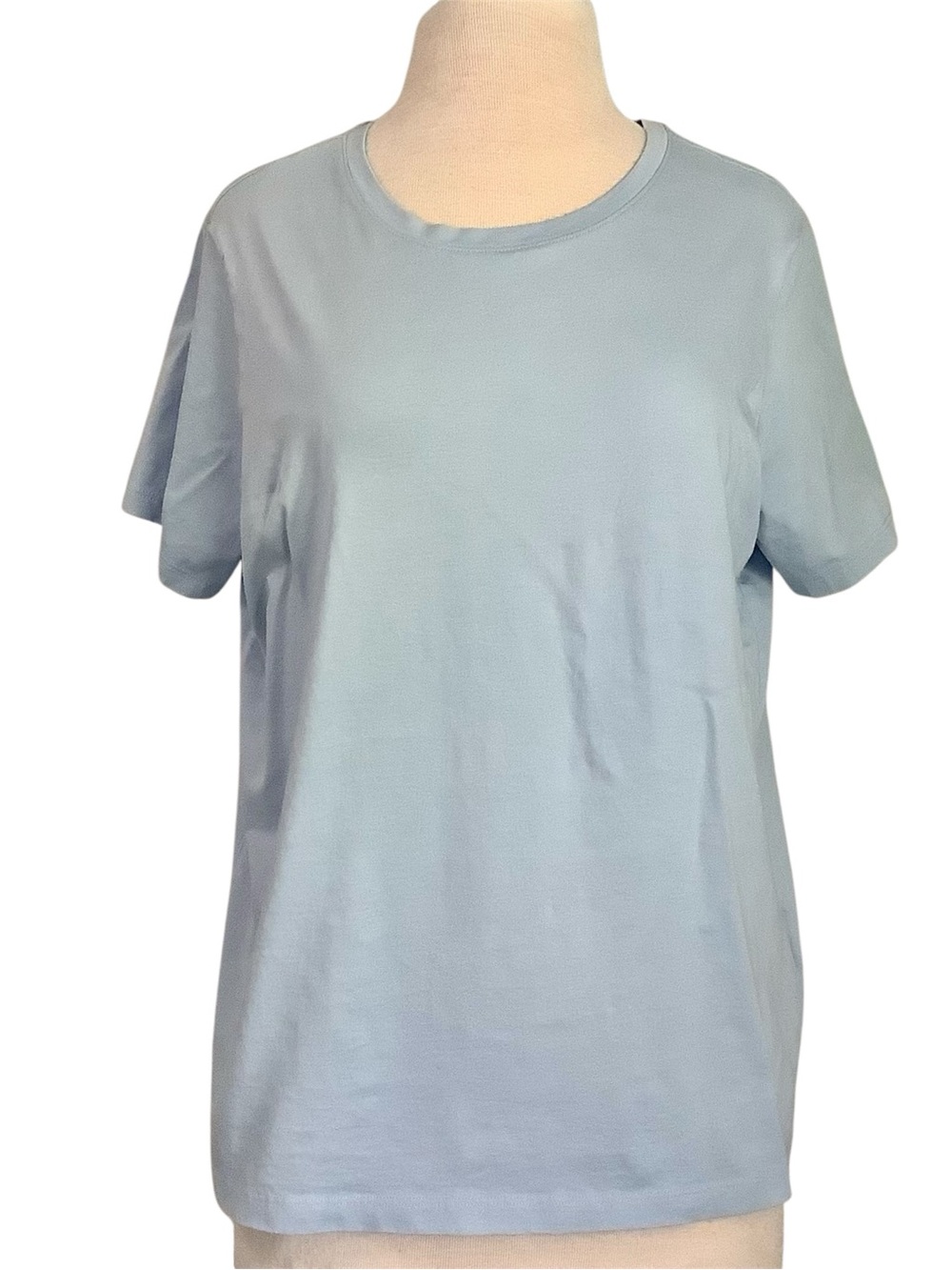 Lands End Light Blue Women's Crewneck Tee